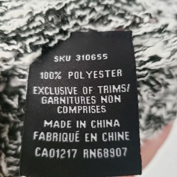 Le Chateau black white sequin sweater medium - Picture 5 of 6